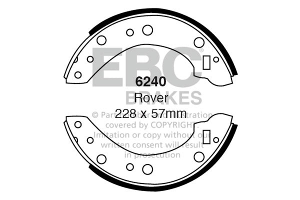 EBC Brake Shoe Replacement Set (6240)