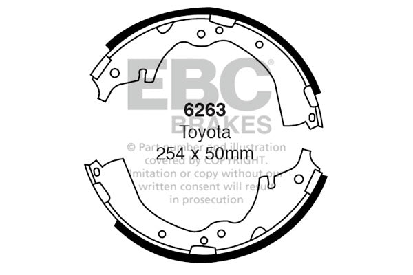 EBC Brake Shoe Replacement Set (6263)