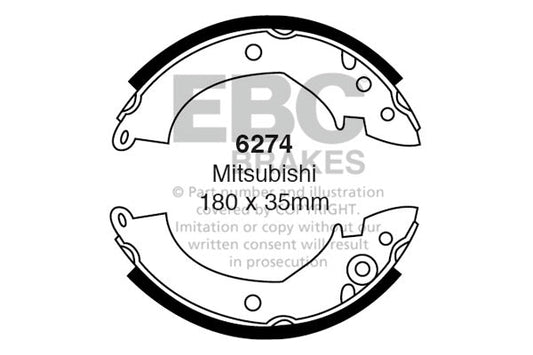 EBC Brake Shoe Replacement Set (6274)