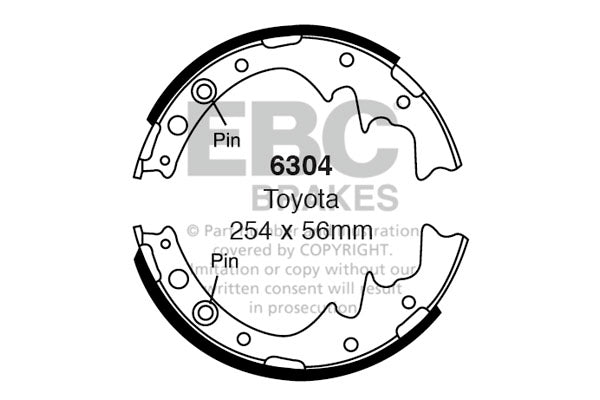 EBC Brake Shoe Replacement Set (6304)
