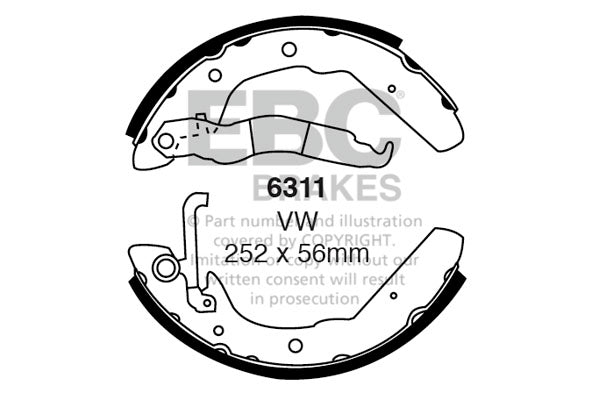 EBC Brake Shoe Replacement Set (6311)