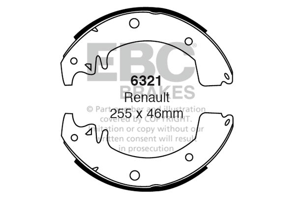 EBC Brake Shoe Replacement Set (6321)