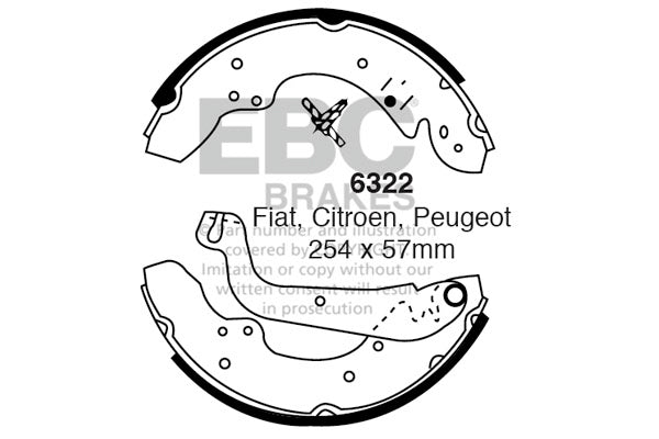 EBC Brake Shoe Replacement Set (6322)