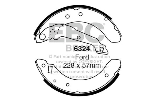 EBC Brake Shoe Replacement Set (6324)