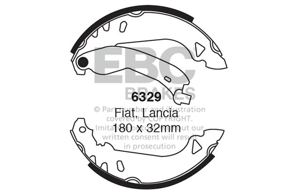 EBC Brake Shoe Replacement Set (6329)