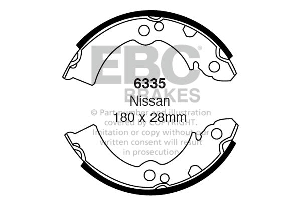 EBC Brake Shoe Replacement Set (6335)