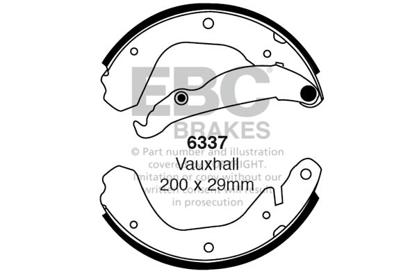 EBC Brake Shoe Replacement Set (6337)