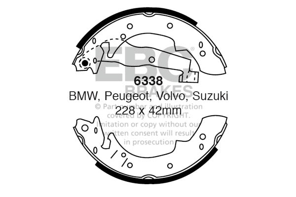 EBC Brake Shoe Replacement Set (6338)