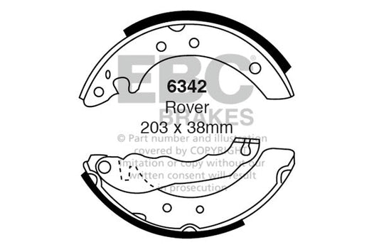 EBC Brake Shoe Replacement Set (6342)