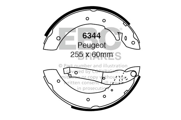 EBC Brake Shoe Replacement Set (6344)