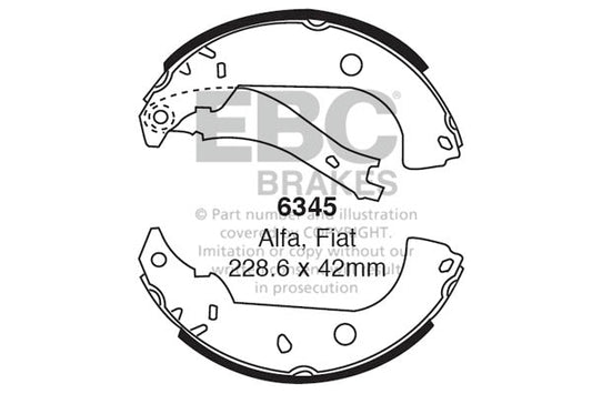 EBC Brake Shoe Replacement Set (6345)