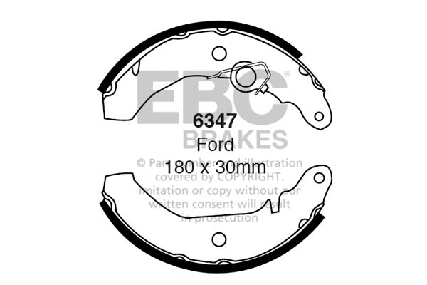 EBC Brake Shoe Replacement Set (6347)