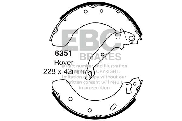 EBC Brake Shoe Replacement Set (6351)