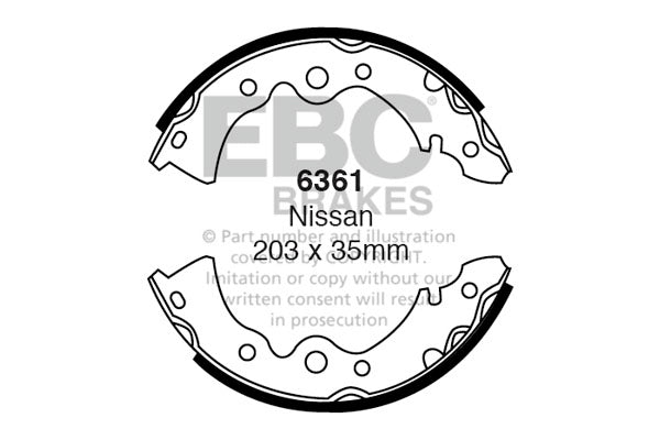 EBC Brake Shoe Replacement Set (6361)