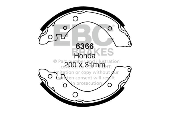EBC Brake Shoe Replacement Set (6366)