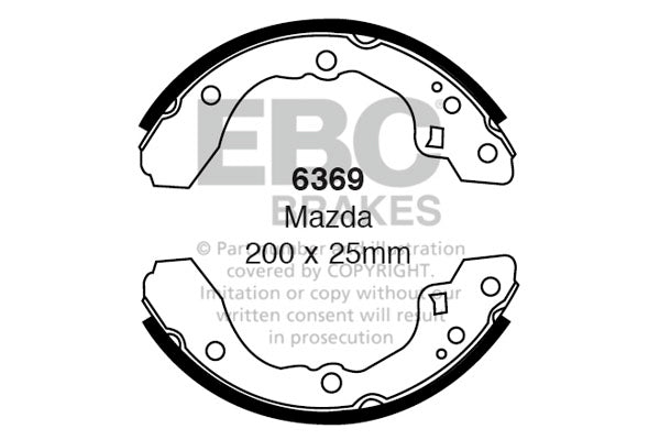 EBC Brake Shoe Replacement Set (6369)