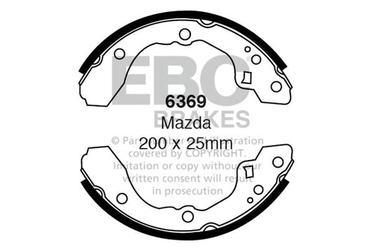 EBC Brake Shoe Replacement Set (6369)