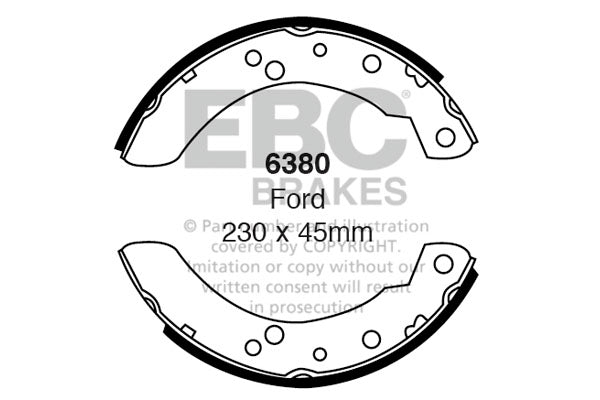 EBC Brake Shoe Replacement Set (6380)