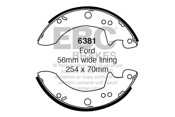 EBC Brake Shoe Replacement Set (6381)