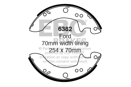 EBC Brake Shoe Replacement Set (6382)