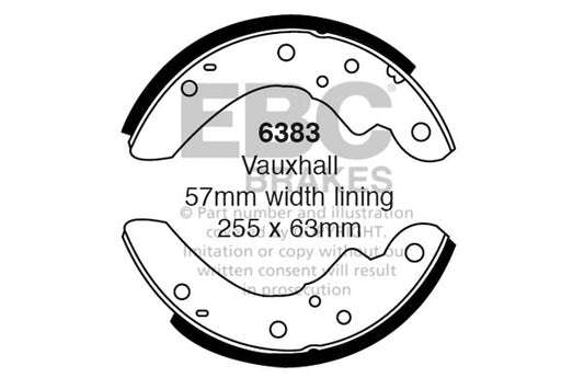 EBC Brake Shoe Replacement Set (6383)
