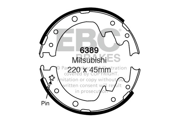 EBC Brake Shoe Replacement Set (6389)