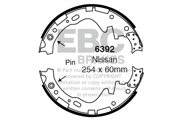 EBC Brake Shoe Replacement Set (6392)