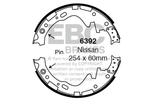 EBC Brake Shoe Replacement Set (6392)
