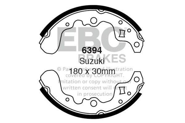 EBC Brake Shoe Replacement Set (6394)