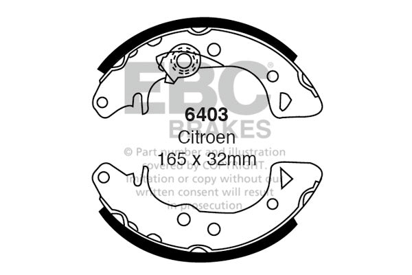 EBC Brake Shoe Replacement Set (6403)
