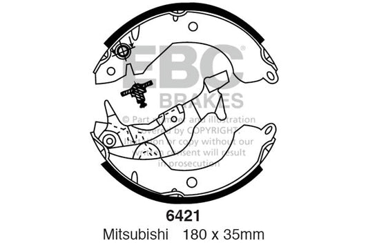 EBC Brake Shoe Replacement Set (6421)