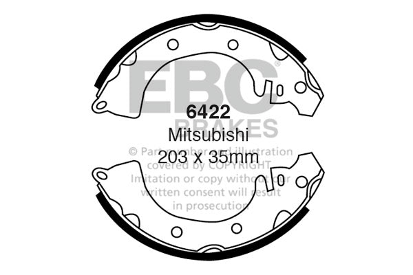 EBC Brake Shoe Replacement Set (6422)