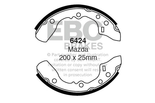 EBC Brake Shoe Replacement Set (6424)
