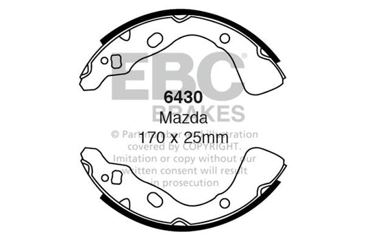 EBC Brake Shoe Replacement Set (6430)