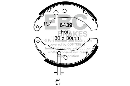 EBC Brake Shoe Replacement Set (6439)