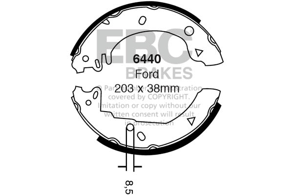 EBC Brake Shoe Replacement Set (6440)