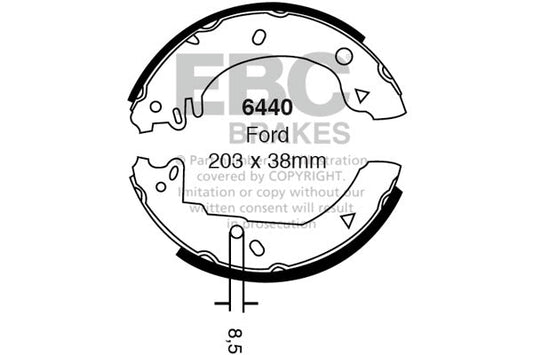 EBC Brake Shoe Replacement Set (6440)