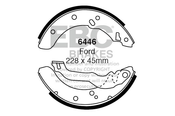 EBC Brake Shoe Replacement Set (6446)