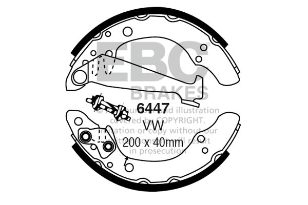 EBC Brake Shoe Replacement Set (6447)