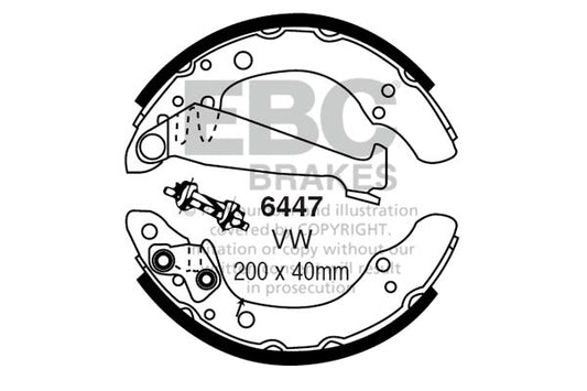 EBC Brake Shoe Replacement Set (6447)