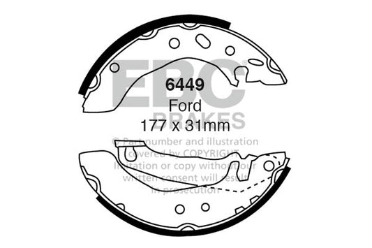 EBC Brake Shoe Replacement Set (6449)