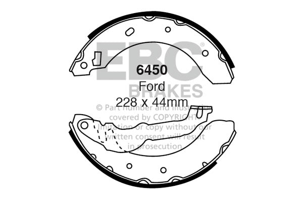EBC Brake Shoe Replacement Set (6450)