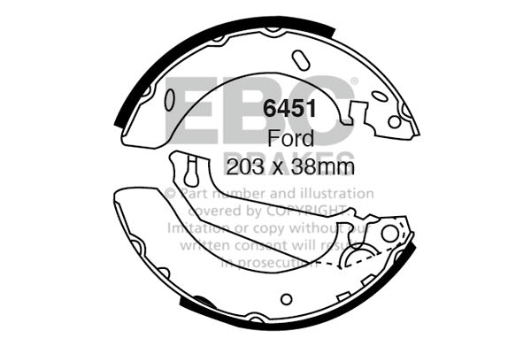 EBC Brake Shoe Replacement Set (6451)