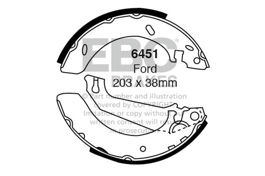 EBC Brake Shoe Replacement Set (6451)