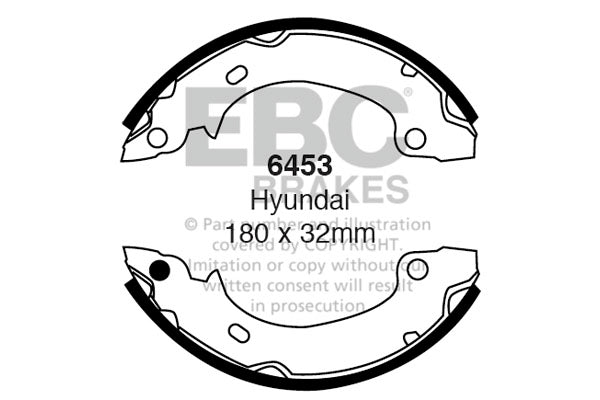 EBC Brake Shoe Replacement Set (6453)