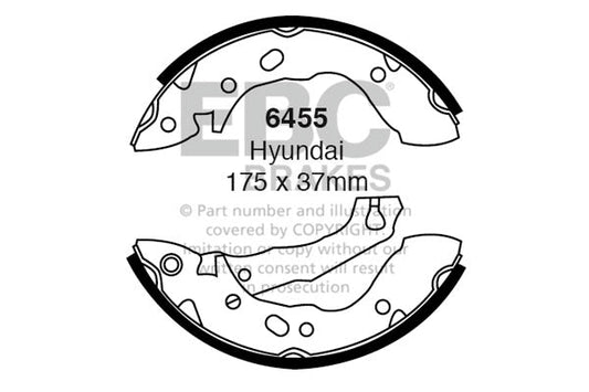 EBC Brake Shoe Replacement Set (6455)