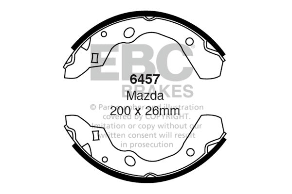 EBC Brake Shoe Replacement Set (6457)