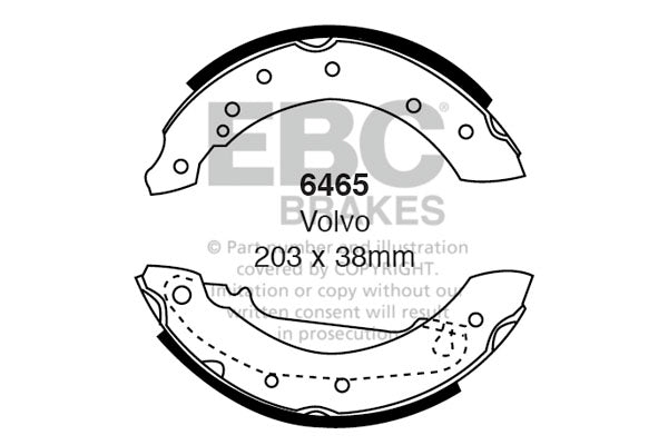EBC Brake Shoe Replacement Set (6465)