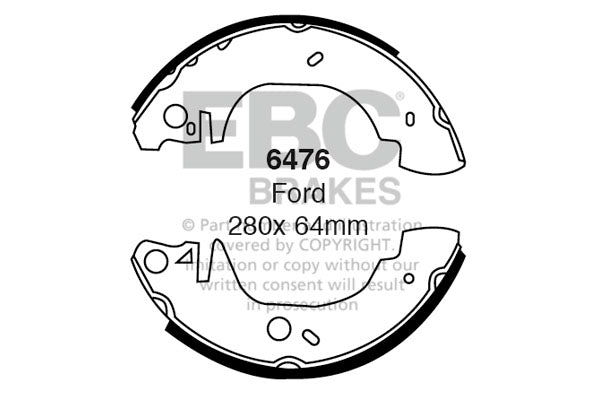 EBC Brake Shoe Replacement Set (6476)