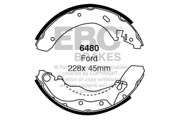EBC Brake Shoe Replacement Set (6480)